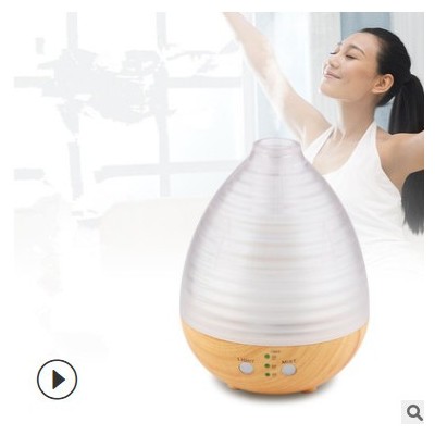 透明蛋USB香薰机木纹喷雾香氛定时迷你235ML空气加湿器精油熏香灯图2