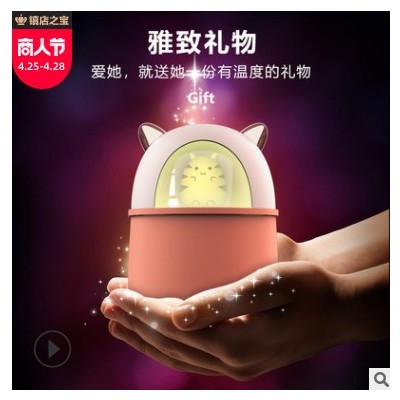 新款萌宠加湿器迷你家用小型补水香薰车载创意空气小熊usb加湿器图3