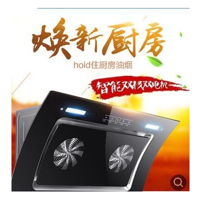 新款弧形触摸双电机抽油烟机批发家用公寓会销礼品侧吸式油烟机