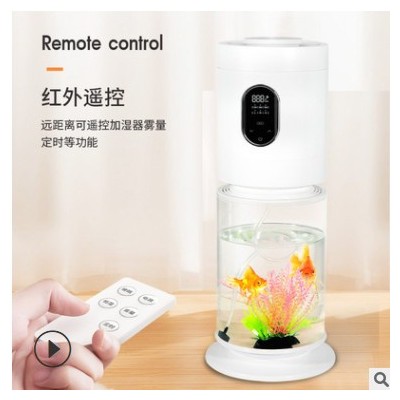 新款创意水族鱼缸景观加湿器家用静音卧室孕妇婴儿空气净化香薰图3