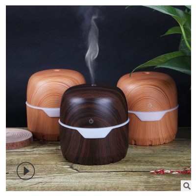 创意USB家用桌面木纹加湿器大容量空气加湿器香薰雾化器图2