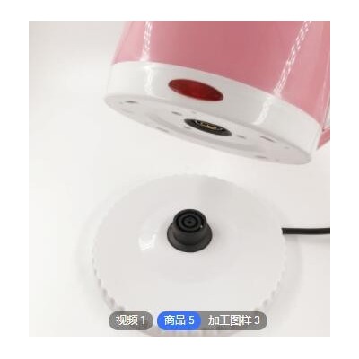 1.8L不锈钢双层包胶彩色电水壶防干烧电热水壶烧水壶图2