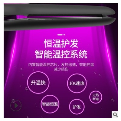 新款懒人卷发棒 卷直两用宿舍家用直发夹便携式负离子电动直发棒图1