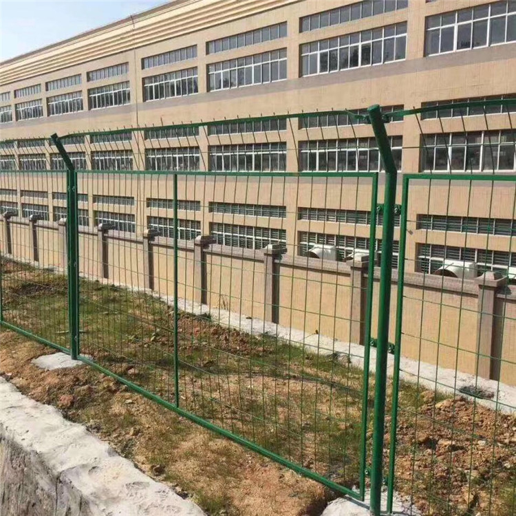 安浩升 太阳能发电站铁丝护栏网 双边丝护栏网 绿塑料皮铁丝网