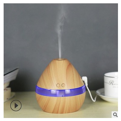厂家直销创意USB木纹加湿器 香薰机木纹 车载 双按键带小夜灯图2