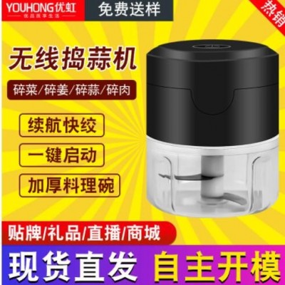 家用蒜泥机电动蒜蓉器切菜打蒜机捣蒜器迷你料理辅食机搅拌机定制图3
