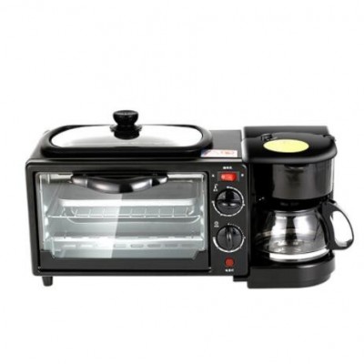 家用多功能三合一早餐机迷你电烤箱咖啡机三明治面包机多士炉礼品