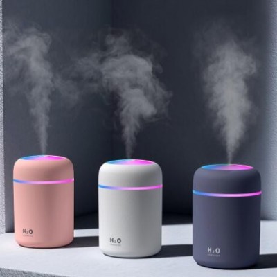 创意炫彩杯加湿器 七彩旋转氛围灯 家用USB车载300ml加湿器图3